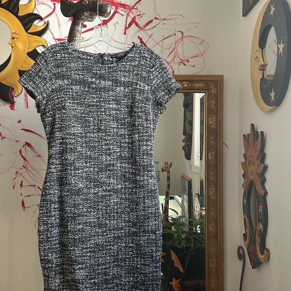 5/$20  Blue Gray and White Tweed Dress - Picture 1 of 16